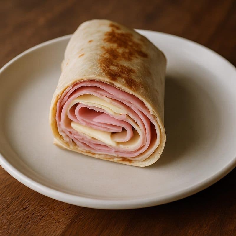 Wrap de jamón y queso
