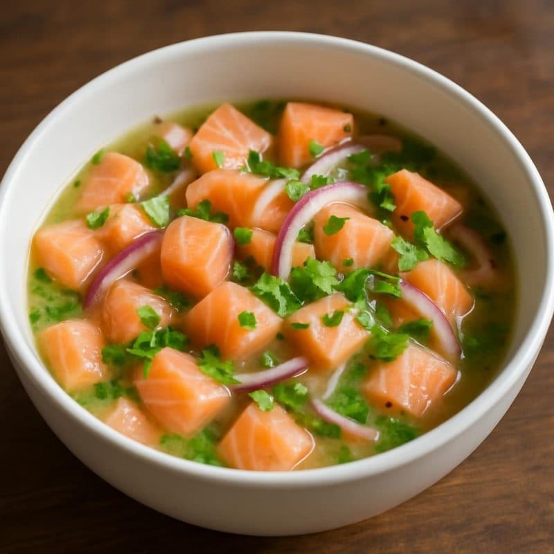 Ceviche de salmón