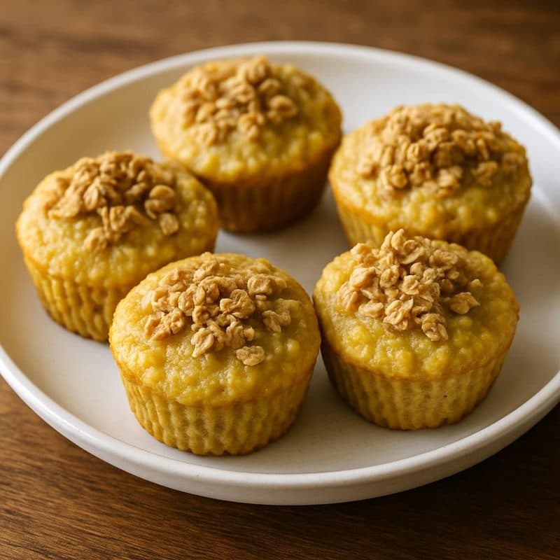Cupcakes de avena con banano