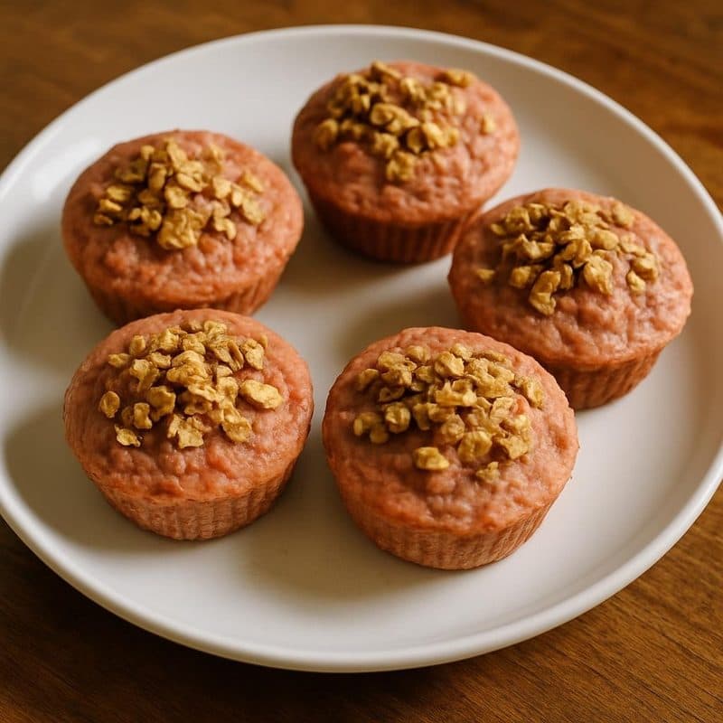 Cupcakes de avena con fresa