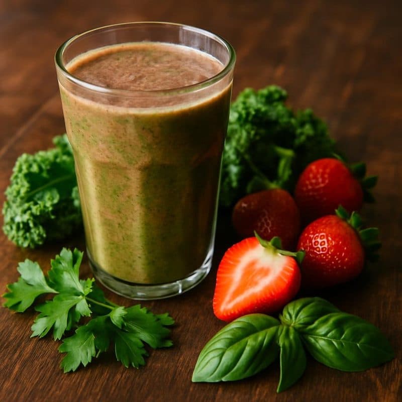 Paquete detox #4 - fresa, kale, perejil y albahaca