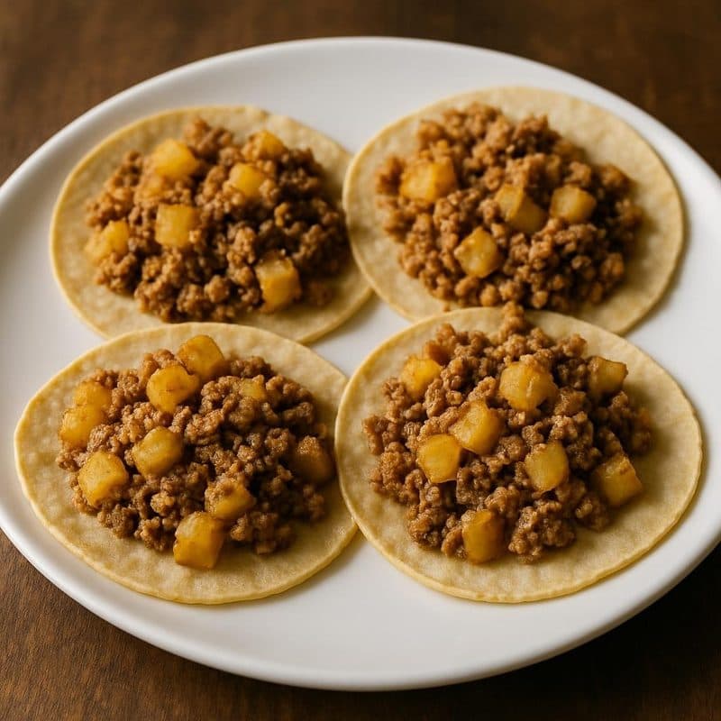 Gallitos de papa con carne molida