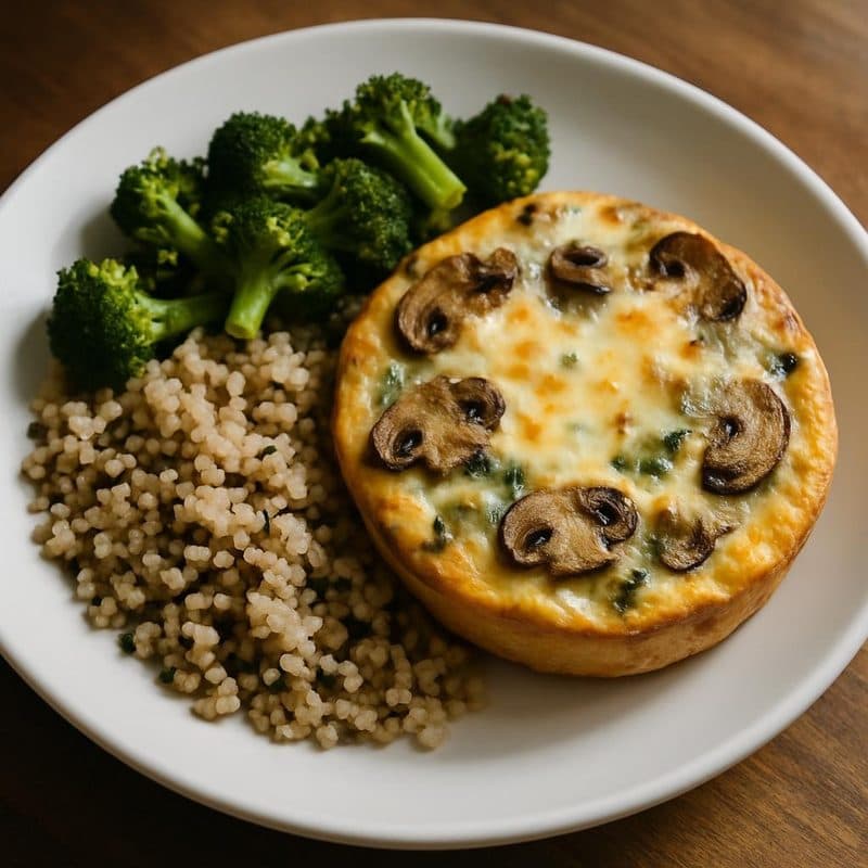 Cup eggs con hongos, queso y mozzarella