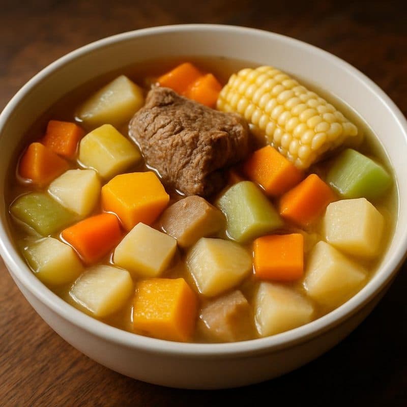 Olla de carne típica