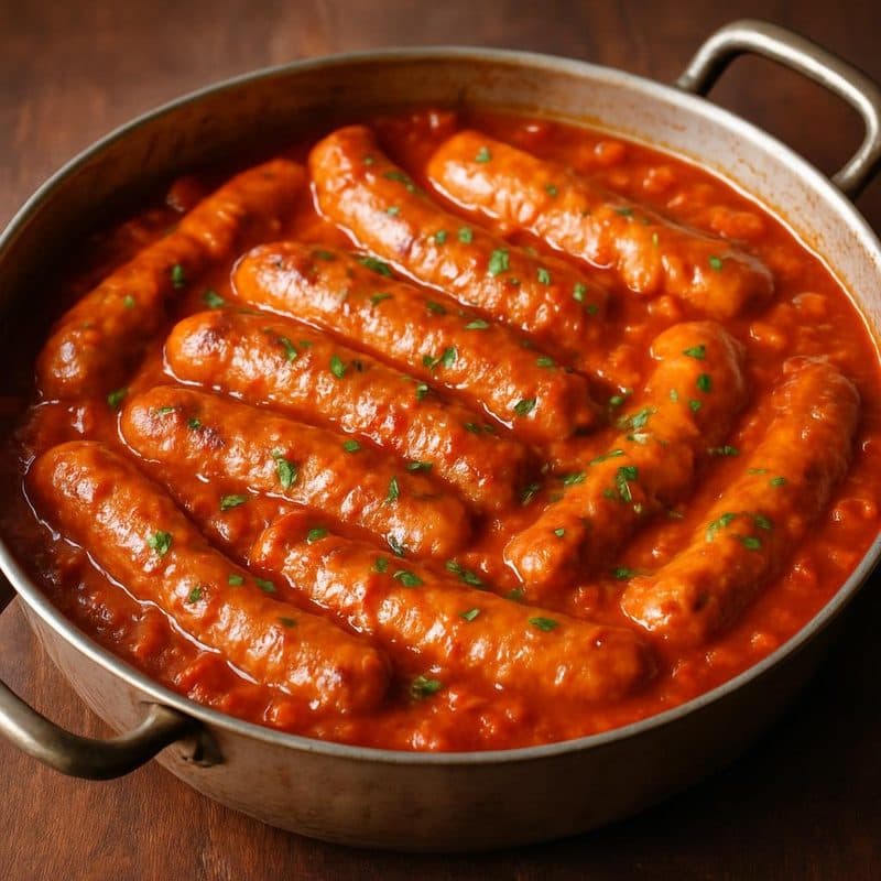 Salchichas en salsa